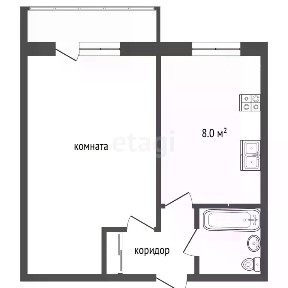 Продается 1-комн. квартира, 33,2 м²