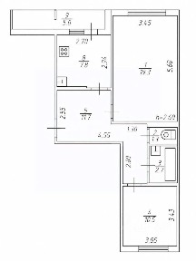 Продается 2-комн. квартира, 53,9 м²