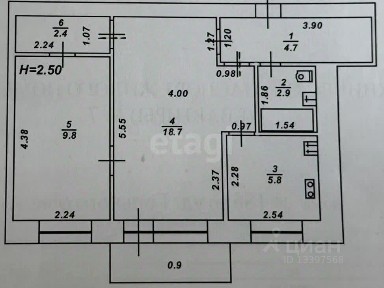 Продается 2-комн. квартира, 44,3 м²