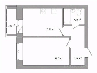 Продается 1-комн. квартира, 45 м²