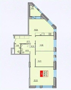 Продается 3-комн. квартира, 100 м²