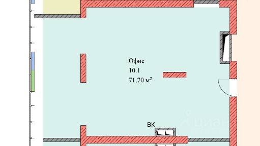 Продается торговая площадь, 71 м²