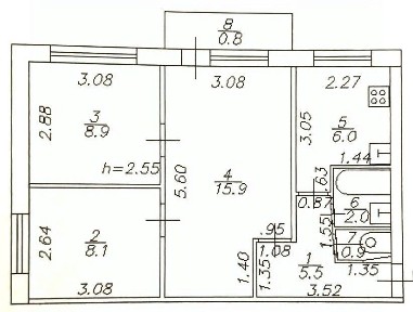 Продается 3-комн. квартира, 47,3 м²