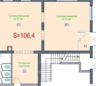 Продается торговая площадь, 106 м²