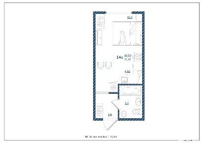 Продается студия, 21,3 м²