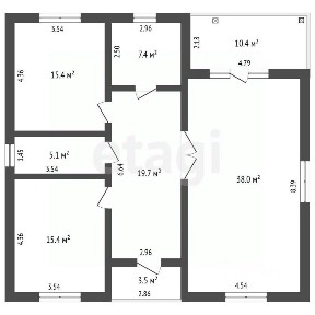 Продается 1-этажный дом, 104,5 м²