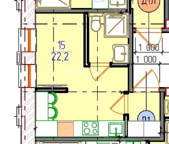 Продается апартаменты-студия, 22,2 м²