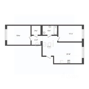 Продается 2-комн. квартира, 69,6 м²