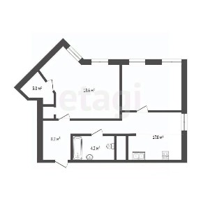 Продается 2-комн. квартира, 62 м²
