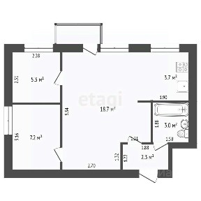 Продается 1-комн. квартира, 41,6 м²