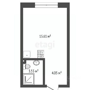Продается студия, 23,21 м²