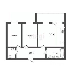 Продается 2-комн. квартира, 68,9 м²