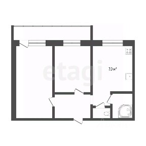 Продается 2-комн. квартира, 45,3 м²