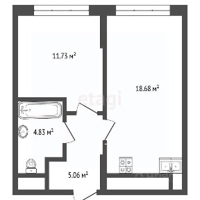 Продается 1-комн. квартира, 40,3 м²