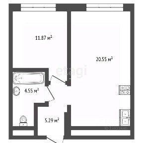 Продается 1-комн. квартира, 41,7 м²