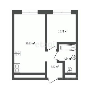 Продается 1-комн. квартира, 40,22 м²