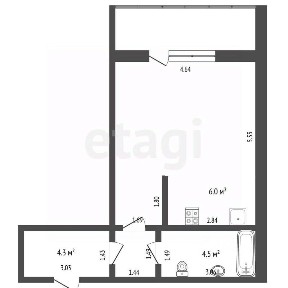 Продается студия, 36 м²