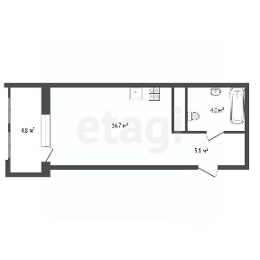 Продается студия, 28,6 м²