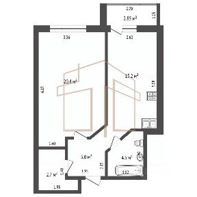 Продается 1-комн. квартира, 45,9 м²