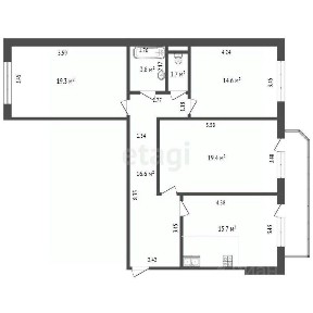 Продается 3-комн. квартира, 91 м²