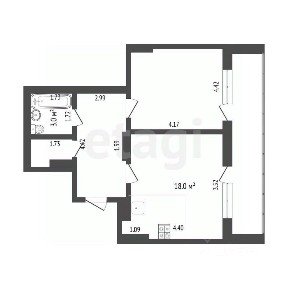 Продается 1-комн. квартира, 48,1 м²