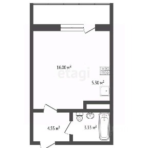 Продается студия, 27,7 м²