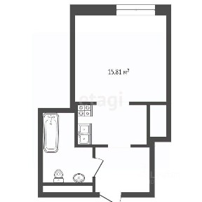 Продается студия, 23,4 м²