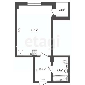 Продается студия, 32 м²