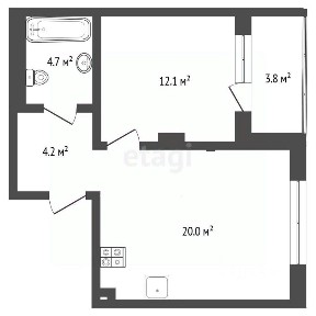 Продается 1-комн. квартира, 41,3 м²