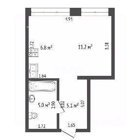 Продается студия, 28,1 м²