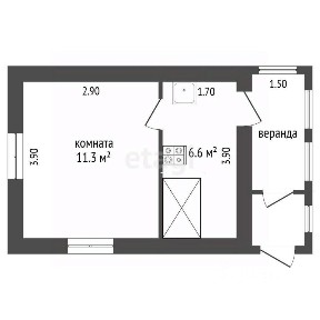 Продается 2-этажный дом, 38 м²