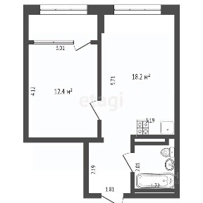 Продается 1-комн. квартира, 34,5 м²
