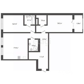 Продается 3-комн. квартира, 90,6 м²
