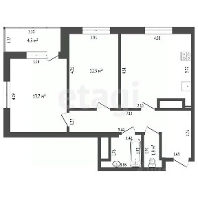 Продается 2-комн. квартира, 59,9 м²
