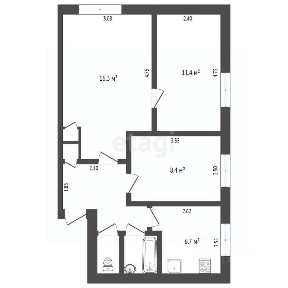 Продается 3-комн. квартира, 51,1 м²
