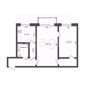 Продается 2-комн. квартира, 45,2 м²