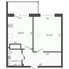 Продается 1-комн. квартира, 35,5 м²