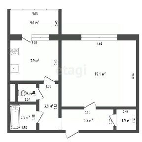 Продается 1-комн. квартира, 40,3 м²