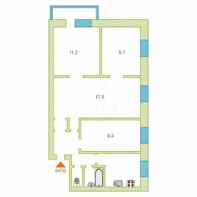 Продается 4-комн. квартира, 63 м²