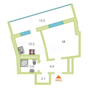 Продается 1-комн. квартира, 37,8 м²