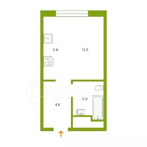Продается студия, 22,4 м²