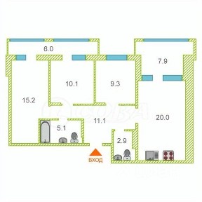 Продается 3-комн. квартира, 72,8 м²