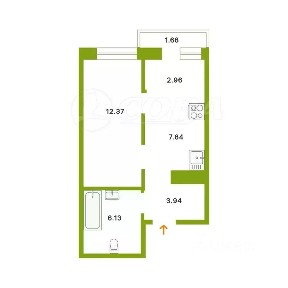 Продается 1-комн. квартира, 33,3 м²