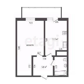 Продается 1-комн. квартира, 34,7 м²
