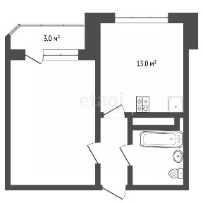 Продается 1-комн. квартира, 39,7 м²