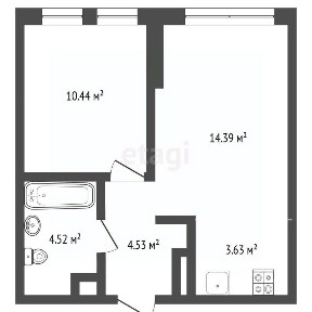 Продается 1-комн. квартира, 37,5 м²