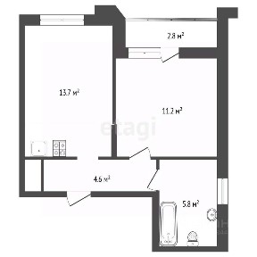 Продается 1-комн. квартира, 36,7 м²