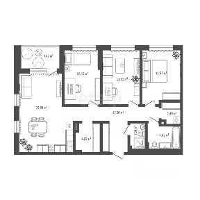 Продается 3-комн. квартира, 82,9 м²
