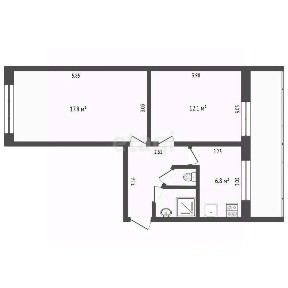 Продается 2-комн. квартира, 45 м²