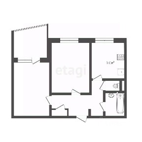 Продается 2-комн. квартира, 43 м²